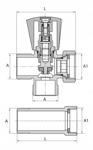 ZAWÓR KĄTOWY GRZYBKOWY 3/4" DO PRALKI ZMYWARKI 3-DROGOWY Z PRZEDŁUŻKĄ na Arena.pl
