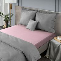 Prześcieradło frotte z gumką 180x200 Design91 pudrowe