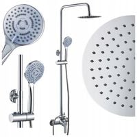 BATERIA PRYSZNICOWA ŁAZIENKOWA ŚCIENNA ZESTAW Z DESZCZOWNICĄ HAVANA