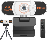 Nolansend Kamera Internetowa 4K Autofokus Pilot Statyw Zoom USB
