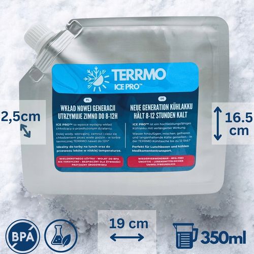 TERRMO Ice Pro - Wydajne Wkłady Żelowe Chłodzące do Lodówki Małe - 4x 350ml na Arena.pl