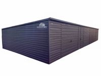 GARAŻ BLASZANY 15m x 6m - spad tył - Brama uchylna + drzwi GB286