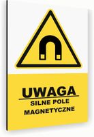 Tabliczka znak informacyjny 30x20 Biała POLE MAGNETYCZNE Aluminiowa