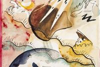 Plakat 91,5x61cm Rain Landscape, Wassily Kandinsky Vintage do Salonu