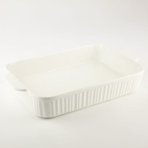 NACZYNIE PORCELANOWE BRYTFANKA DO ZAPIEKANIA MIĘSA RYBY PÓŁMISEK 2L BIAŁA na Arena.pl