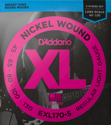 Struny do gitary basowej basu 5 struny 45-130 Daddario EXL170-5 na Arena.pl