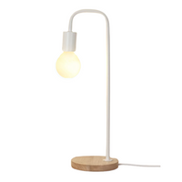 Lampka biurkowa lampka nocna stołowa lampka na biurko biała LED E27