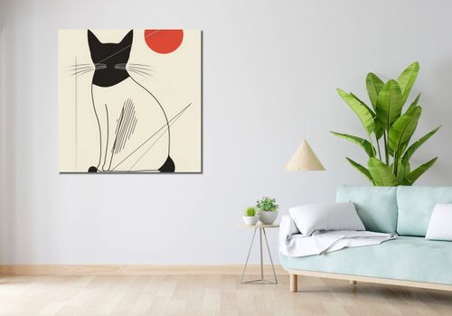 Obraz 100x100cm Czerwony Krąg na Arena.pl