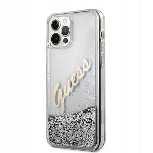 Guess Hardcase do iPhone 12 Pro Max srebrny/silver na Arena.pl