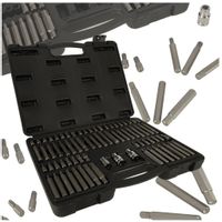 Bity końcówki do wkrętarki zestaw bitów krótkich i długich + 3 redukcje walizka 75el.