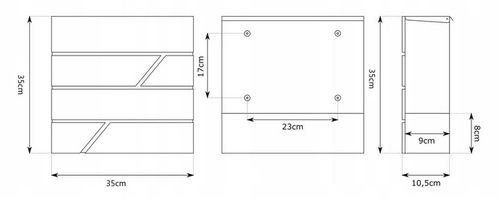 SKRZYNKA POCZTOWA NA LISTY Z ADRESEM NUMER DOMU WZORY DUŻA CZARNA RAL na Arena.pl