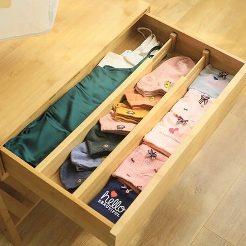 Przegrody do szuflad rozsuwane bambusowe organizer separator na Arena.pl