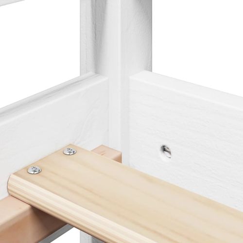 Łóżko dzienne z ławką i daszkiem, 80x200cm, lite drewno sosnowe na Arena.pl