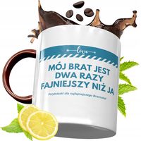 Kubek Bordowy Dla Brata Na Urodziny Prezent Z Nadrukiem Ze Zdjęciem