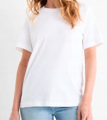 Bluzka MODNA z nadrukiem koszulka bawełna biała GŁADKA t-shirt 2XL na Arena.pl