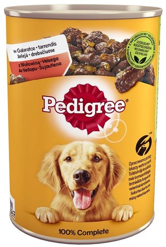 Pedigree Mokra Karma Dla Dorosłych Psów Z Wołowiną W Galarecie Puszka 400g na Arena.pl