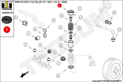 BMW 1 E30 MOCOWANIE AMORTYZATORA PRZEDNIEGO GÓRNE na Arena.pl