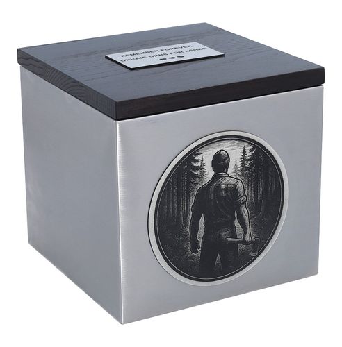 Tematyczna urna dla drwala/leśniczego Tabliczka / Tak na Arena.pl