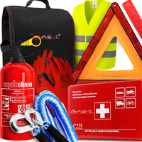 GAŚNICA 1KG APTECZKA KAMIZELKA TORBA TRÓJKĄT LINKA RĘKAWICE ZESTAW