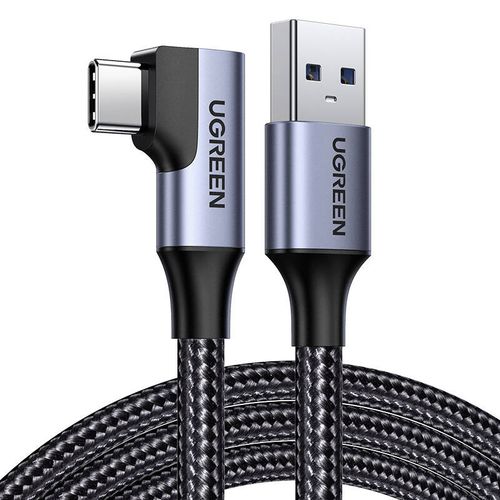 kabel usb do usb-c, kątowy ugreen us385, 3a, 1m (czarny) na Arena.pl