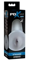 pdx male przezroczysta maszyna intymna z anatomicznym otworem 13,2 cm