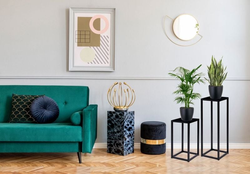 Kwietnik Piatto loft 60 cm czarny zdjęcie 2