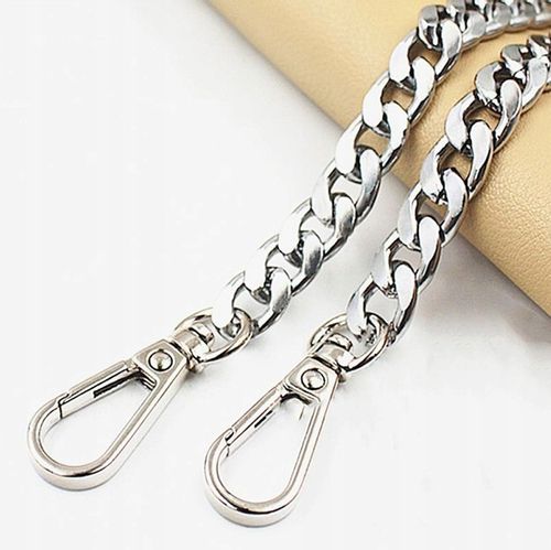 Pasek Do Torebki Torby Łańcuch Długi Srebrny Gruby na Arena.pl