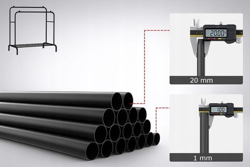 WIESZAK NA UBRANIA BUTY STOJĄCY PODŁOGOWY STOJAK CZARNY PODWÓJNY na Arena.pl