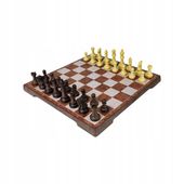 2w1 Magnetyczne Szachy Warcaby drewniane