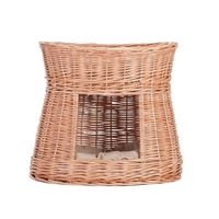 CARI BUDA DLA KOTA LEŻAK DLA ZWIERZĄT DOMEK DLA KOTA Z WIKLINY PIĘTROWY Z PODUSZKAMI 50X40 H45 CM