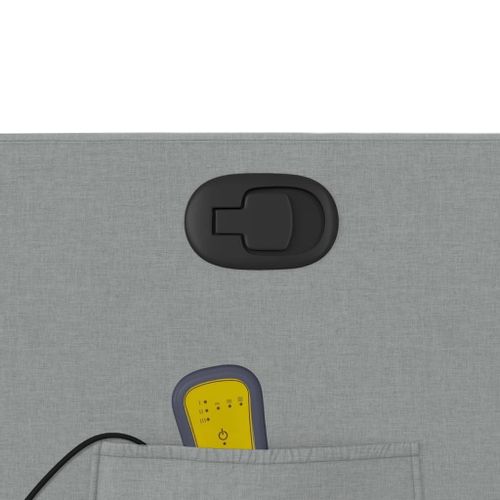 Emaga Rozkładany fotel masujący, jasnoszary, obity tkaniną na Arena.pl