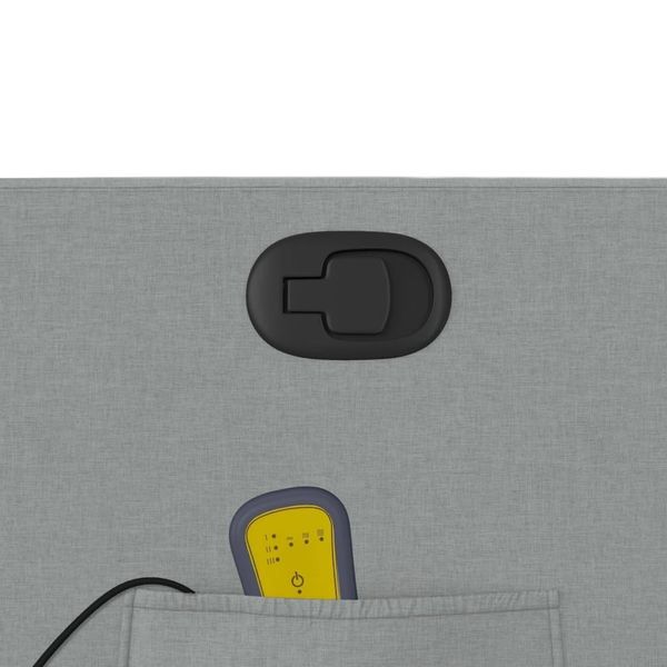 Emaga Rozkładany fotel masujący, jasnoszary, obity tkaniną zdjęcie 10