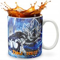 KUBEK 330ml GRAFIKA PREZENT ŚWIĘTA WZÓR - DRAGON BALL ANIME GOKU + IMIĘ