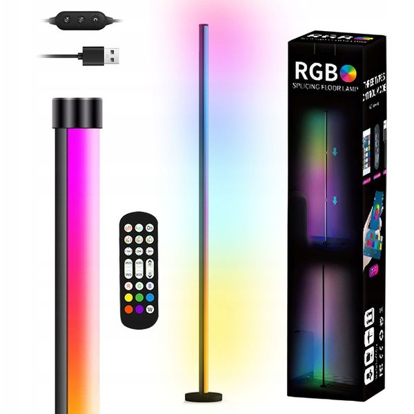 INTELIGENTNA LAMPA PODŁOGOWA LED RGB NAROŻNA STOJĄCA DO SALONU zdjęcie 4