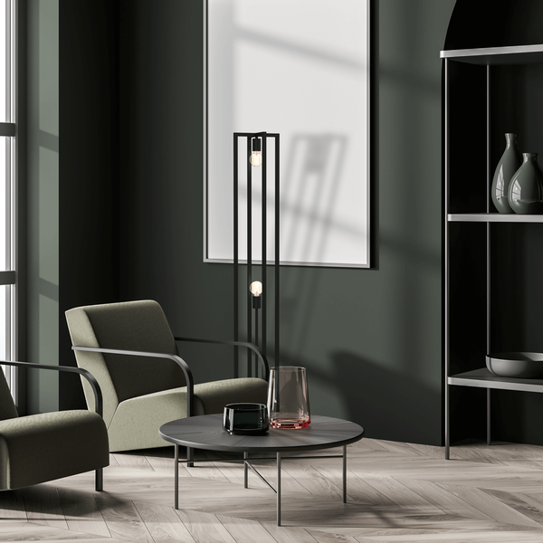Podłogowa lampa Arnold MLP8566 stojąca pręty czarne zdjęcie 4