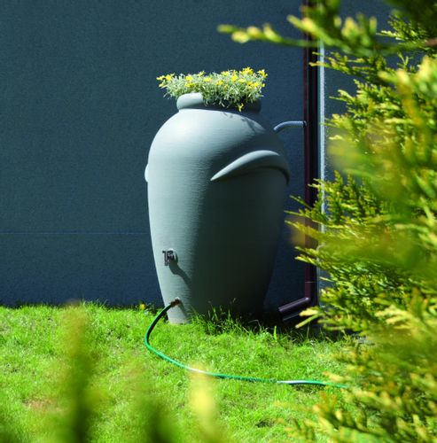 Zbiornik AQUACAN 360 l + łańcuch, podstawa | Antracyt, Pojemność: 360 l, Wymiary 72x80x120 cm, Kolor Antracyt, Waterform, Prosperplast na Arena.pl