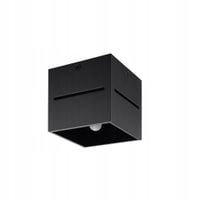 Lampa sufitowa czarna kwadratowa metalowa nowoczesna spot Sollux Lighting