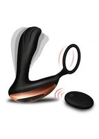 stymulator prostate massager with ring usb 10 function / remote control