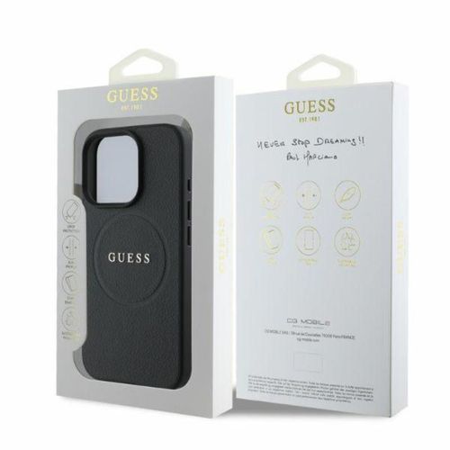 Guess Grained Ring MagSafe - Etui iPhone 16 Pro Max (czarny) na Arena.pl