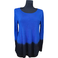 Sweter Damski Wiskoza Ciepły Stylowy Niebieski Rozmiar 44 Jesień Zima