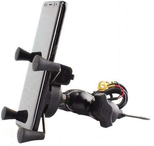 UCHWYT NA TELEFON Z ŁADOWARKA USB MOTOCYKLOWY na Arena.pl