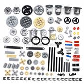 Klocki techniczne osie tryby zębatki przeguby bębny 116-klocków. TECHNIC