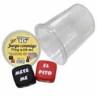 diverty sex diablo picante gra w kości - zestaw z kubkiem, 2 kostki 30mm