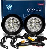 LAMPY DO JAZDY DZIENNEJ OKRĄGŁE AUTOMAT 4 SMD LED