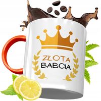 Kubek Pomarańczowy Dla Babci Dzień Babci Prezent Z Nadrukiem Ze Zdjęciem