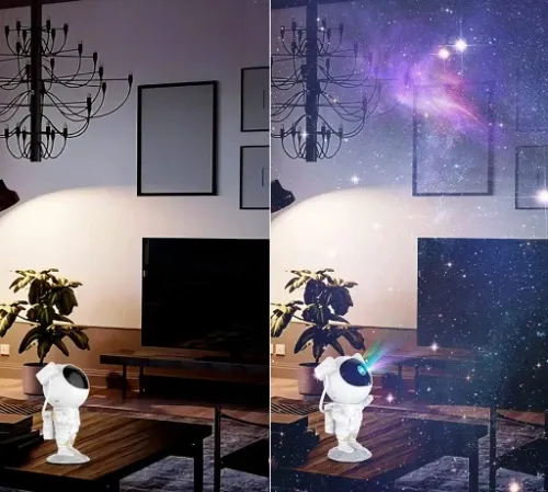 PROJEKTOR GWIAZD Lampka Nocna Rzutnik Dla Dzieci Led Laserowy ASTRONAUTA na Arena.pl
