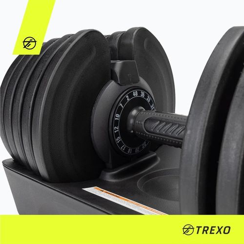 Hantel regulowany TREXO Stalowe TXO-B4W001 40 kg czarny 8 talerzy na Arena.pl