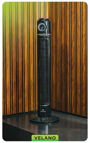 WENTYLATOR KOLUMNOWY PODŁOGOWY OSCYLACJA TIMER WYŚWIETLACZ LED PILOT na Arena.pl