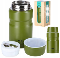 TERMOS OBIADOWY STALOWY LUNCH MISECZKA 750 ml 0,75l