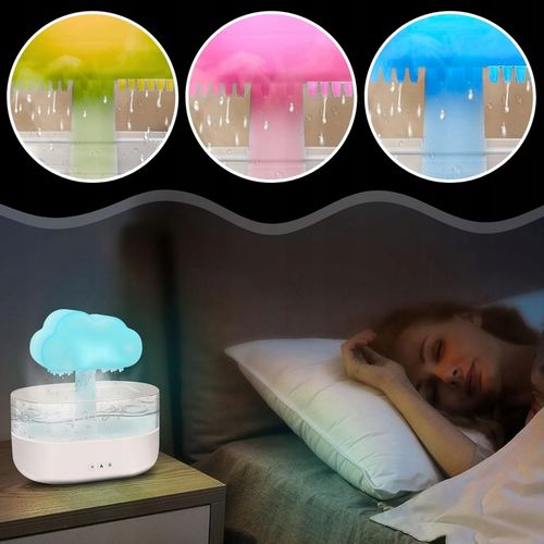 DUŻY NAWILŻACZ POWIETRZA DYFUZOR AROMATERAPIA GRZYBEK LAMPKA NOCNA LED na Arena.pl